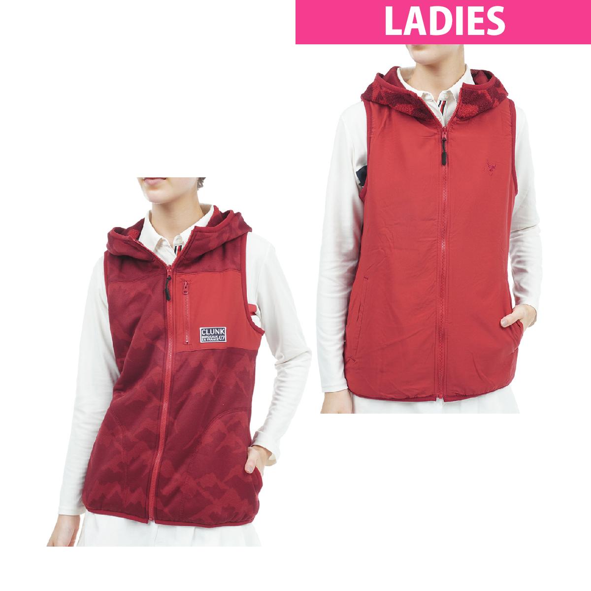 クランク　Clunk　リバーシブル ストレッチボアベスト　レディス