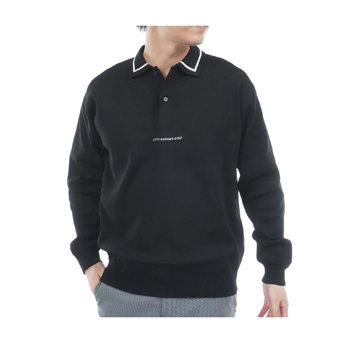 ユナイテッドアローズ　UNITED ARROWS GOLF　ニット長袖ポロシャツ