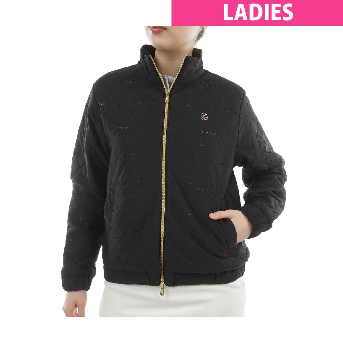セント・アンドリュース　St ANDREWS　ストレッチ ロゴピンソニック中綿ブルゾン　レディス