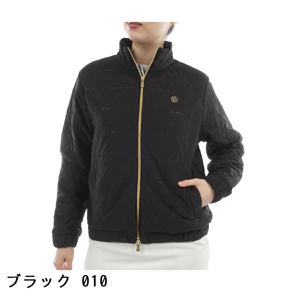 セント・アンドリュース　St ANDREWS　ストレッチ ロゴピンソニック中綿ブルゾン　レディス
