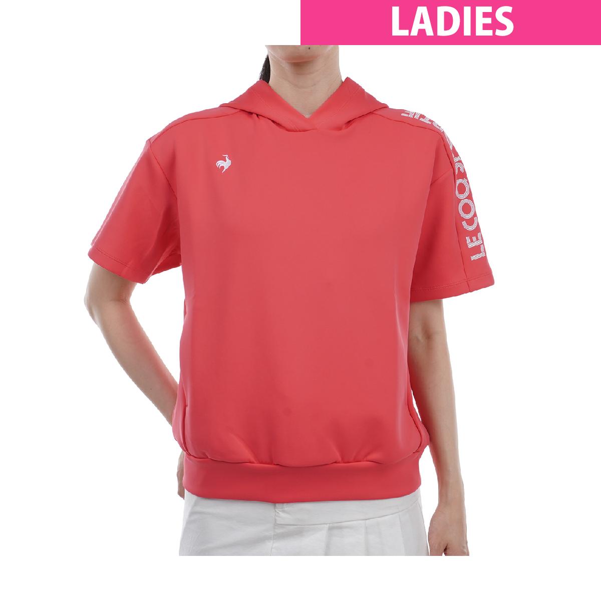 ルコックスポルティフ ゴルフ　Le coq sportif GOLF　ストレッチ ダンボール半袖フーディー　レディス