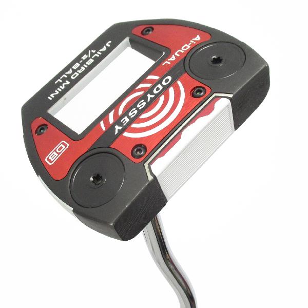 【中古】オデッセイ　Ai-DUAL　Ai-DUAL 1/2BALL JAILBIRD ミニ DB パター スチールシャフト　【34】シャフト：スチールシャフトCランク　フレックス計測項目外　男性用 メンズ用　右用