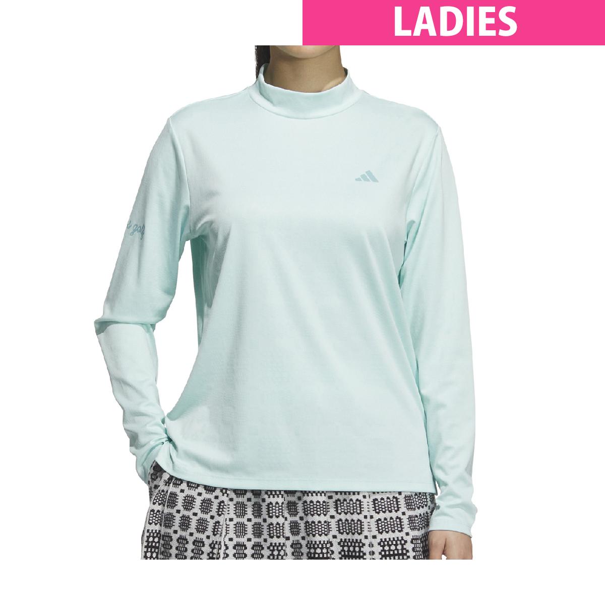 アディダス Adidas ストレッチ シーズナルジャカード モック長袖シャツ レディス