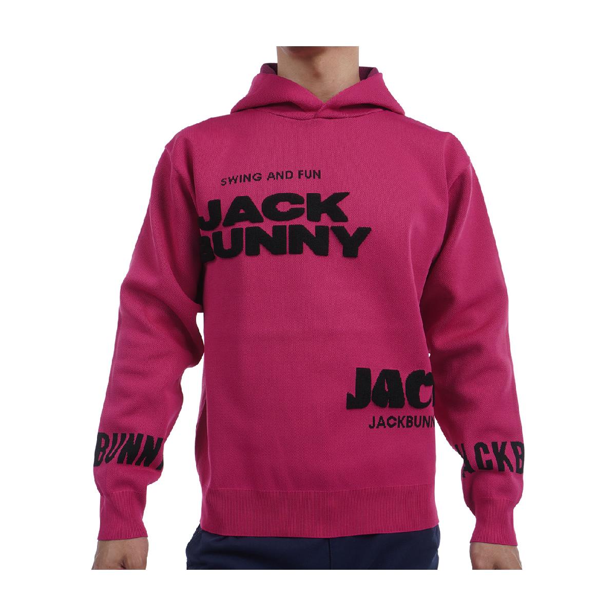 ジャックバニー　Jack Bunny!!　ロゴジャカードニットパーカー