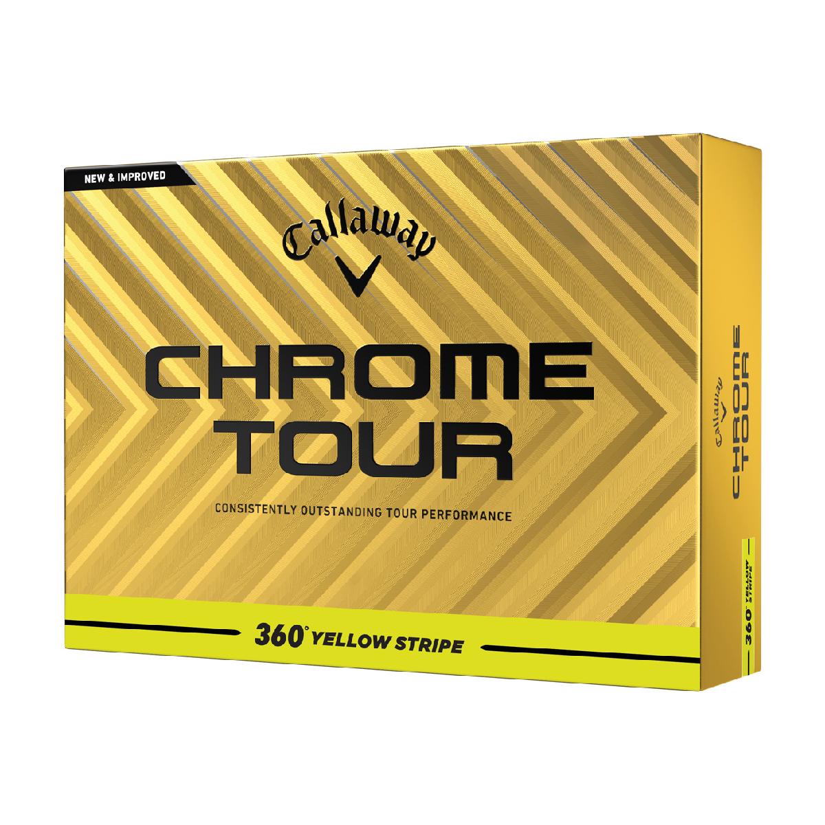 キャロウェイゴルフ CHROME TOUR CHROME TOUR 360 イエローストライプ ボール