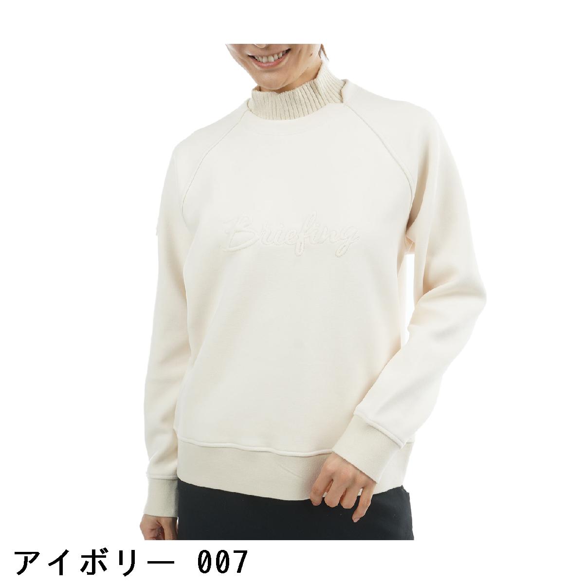 ブリーフィング　BRIEFING　HOL ステッチロゴ フェイクレイヤード ハイネック長袖シャツ　レディス