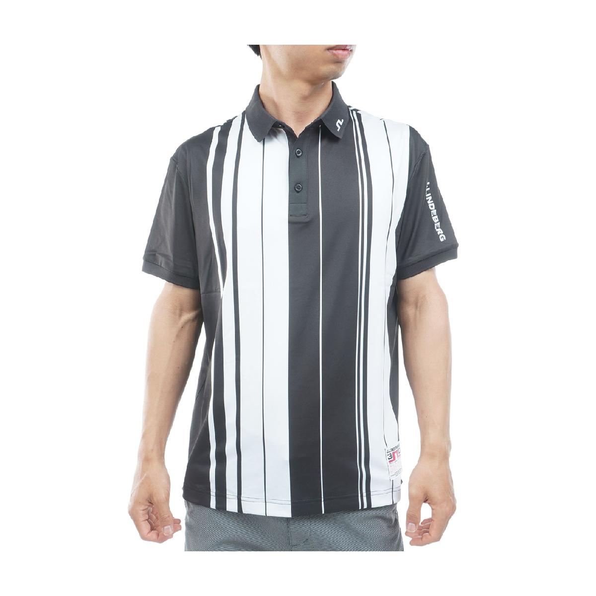 J Lindberg - J.リンドバーグ　J.LINDEBERG　30Y Tour Tech Striped 半袖ポロシャツ