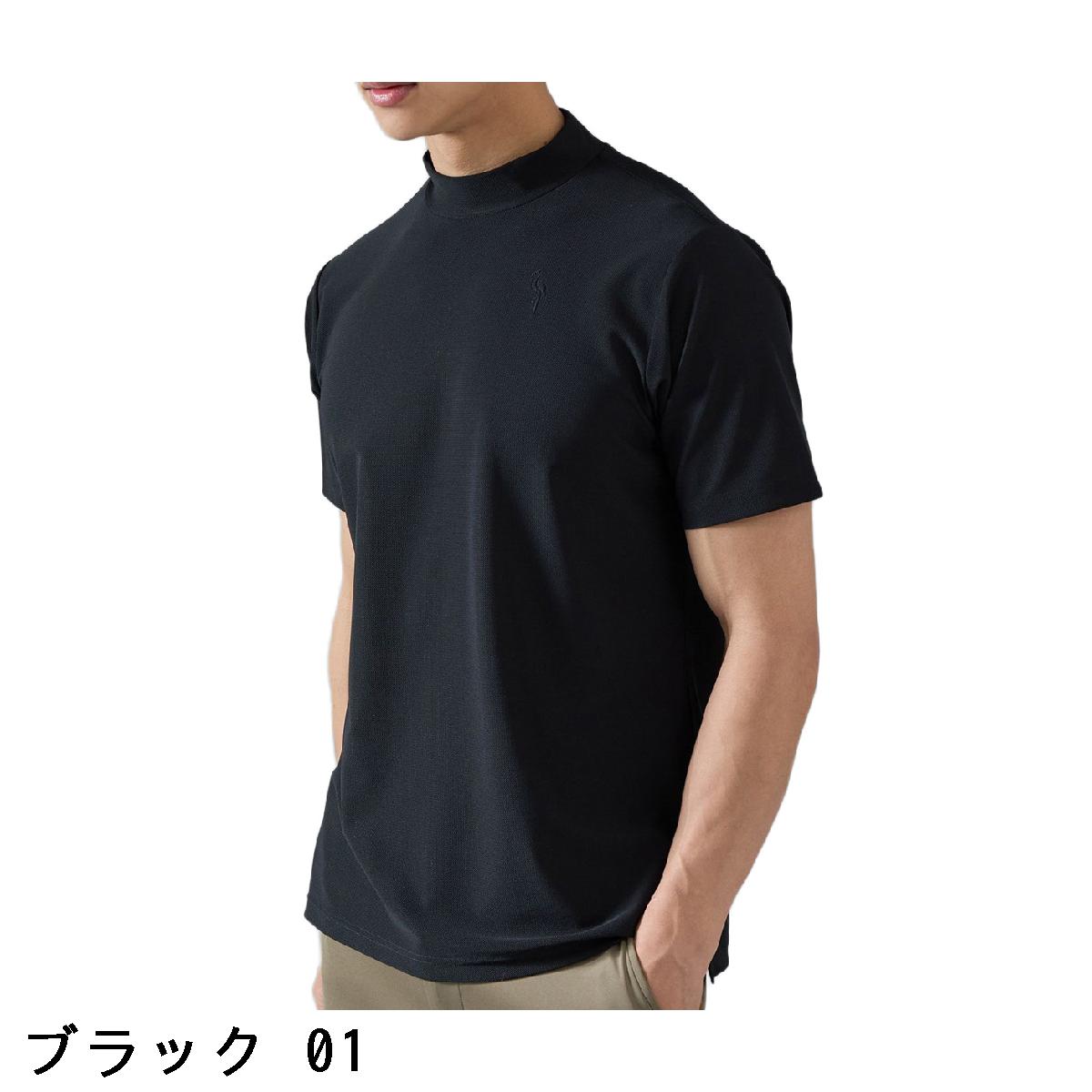 ジュン アンド ロペ　JUN & ROPE　PEE KAY ピケストレッチ モックネック半袖シャツ