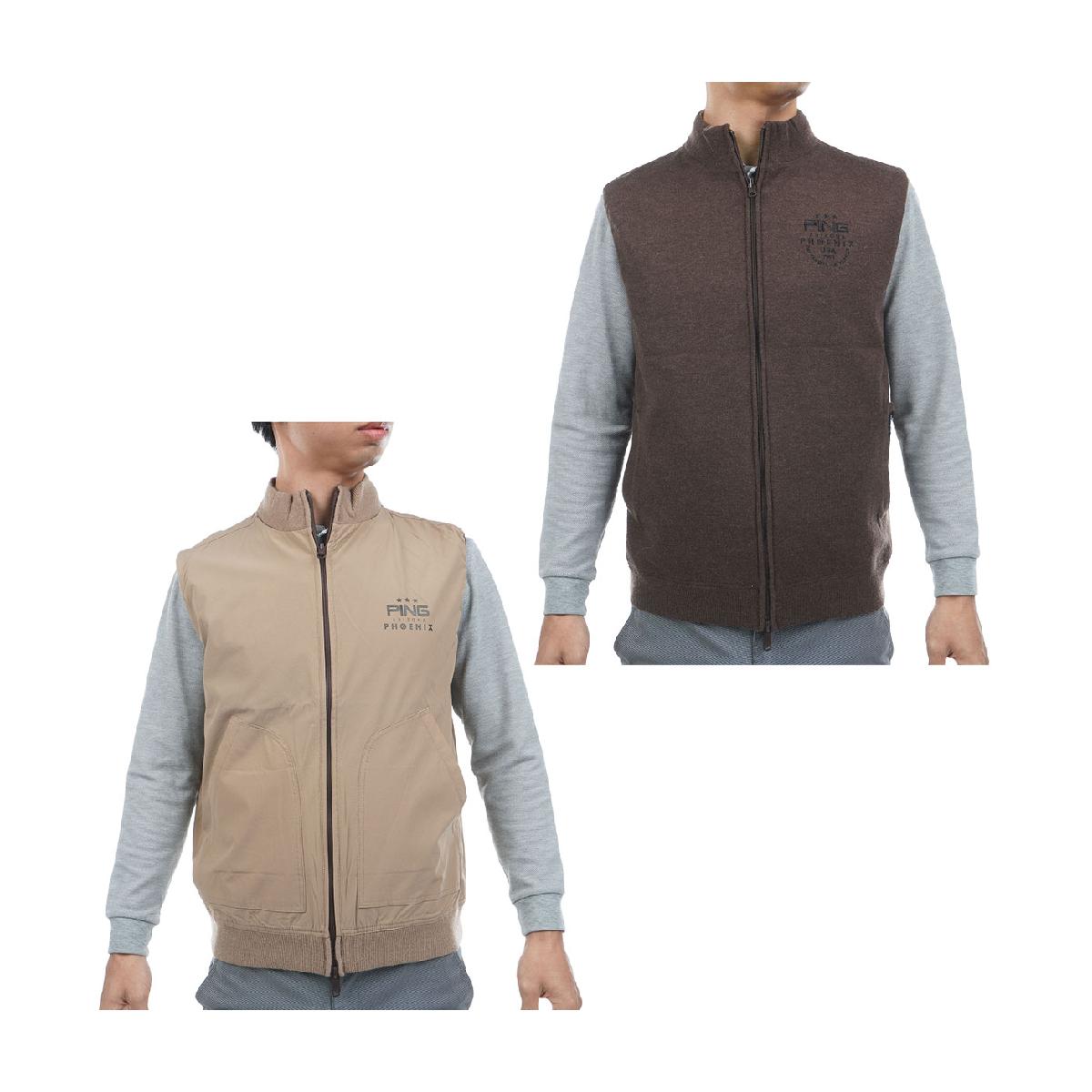ピン　PING　リバーシブル フルジップニットベスト