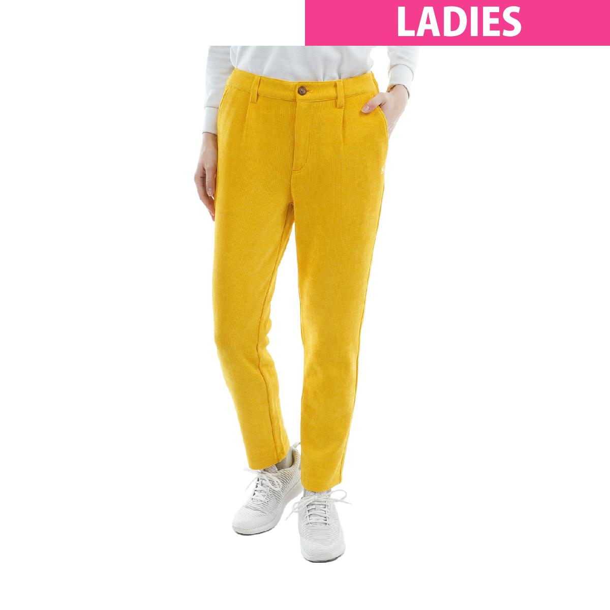 ピン　PING　ニットコーデュロイ テーパードパンツ　レディス