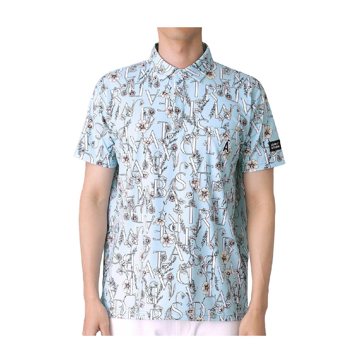 Men'S Wear - アダバットストリーム　ADABAT STREAM　ストレッチ 吸水速乾 UV フラワータイポ 半袖ポロシャツ