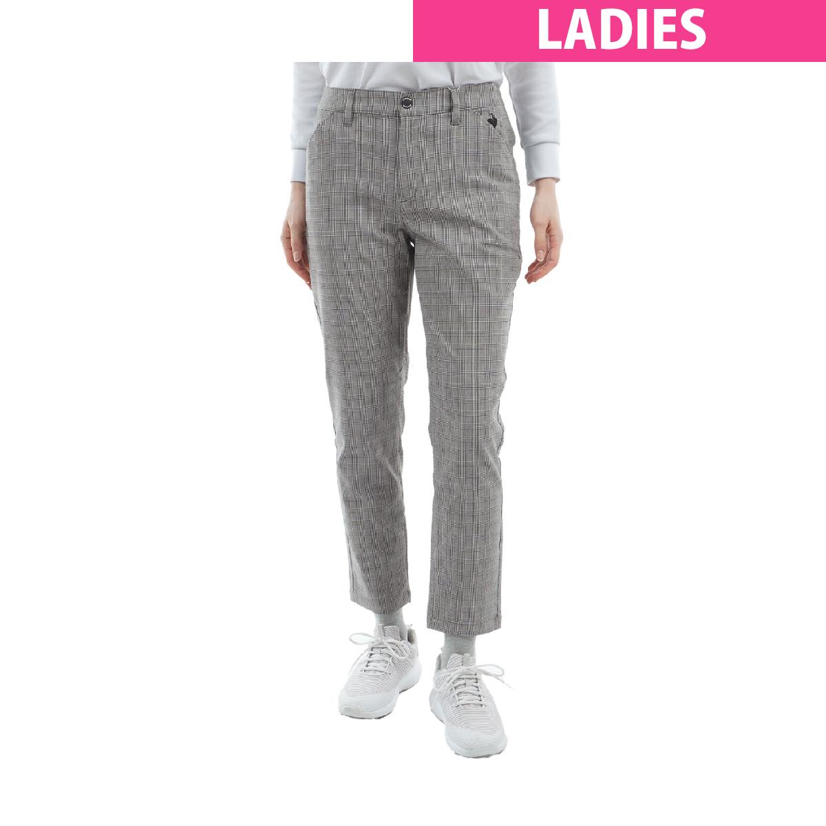 ルコックスポルティフ ゴルフ　Le coq sportif GOLF　ストレッチ チェック柄9分丈パンツ　レディス