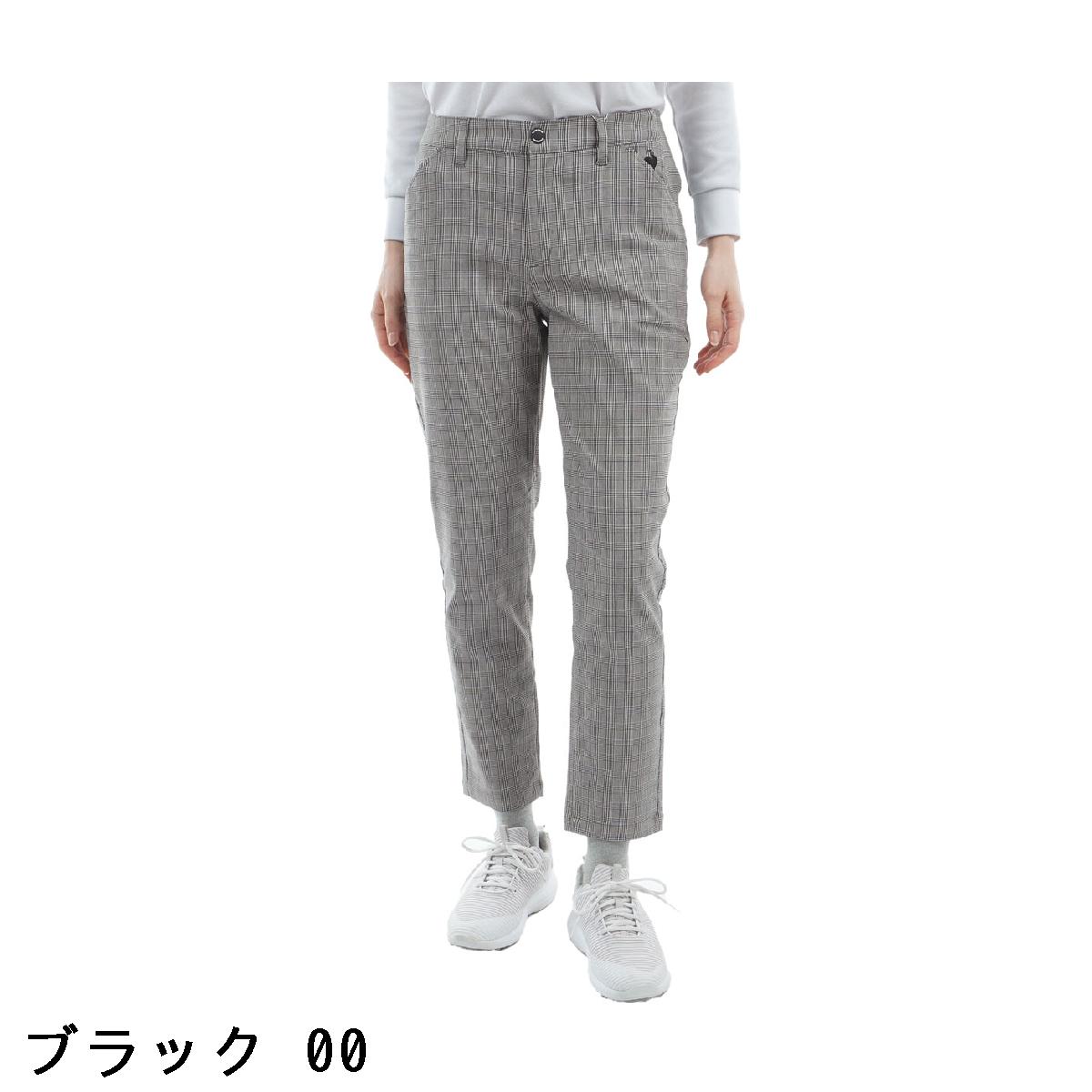 ルコックスポルティフ ゴルフ　Le coq sportif GOLF　ストレッチ チェック柄9分丈パンツ　レディス