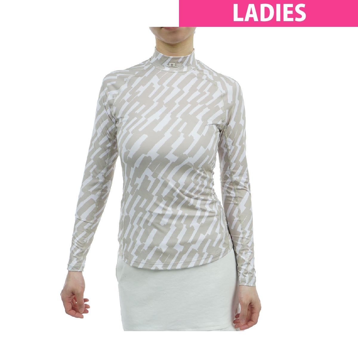 J Lindberg - J.リンドバーグ　J.LINDEBERG　Ella Print Compression 総柄 タートルネック長袖シャツ　レディス