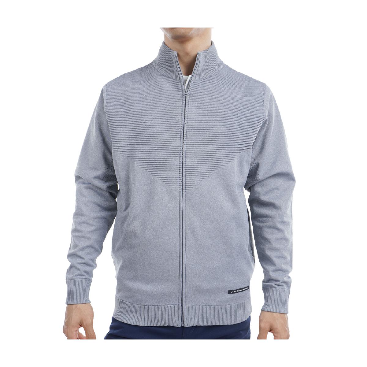 ジュン アンド ロペ　JUN & ROPE　編地切替ニットブルゾン