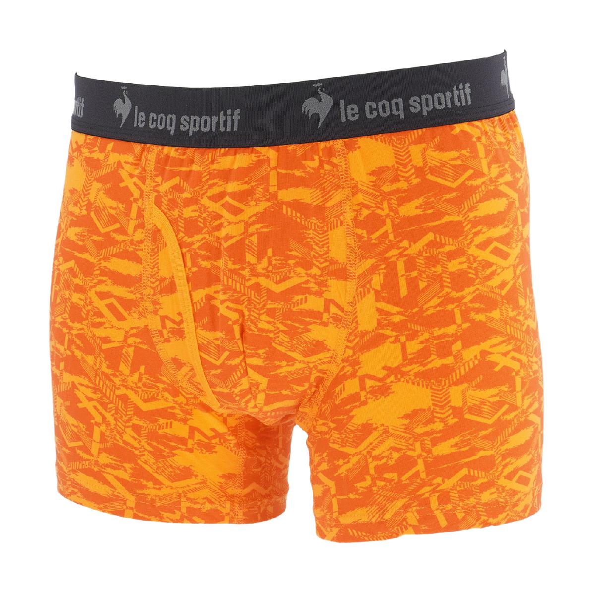 ルコックスポルティフ　le coq sportif　綿ベア天竺 幾何マーブル柄 ストレッチ 前開きボクサーパンツ