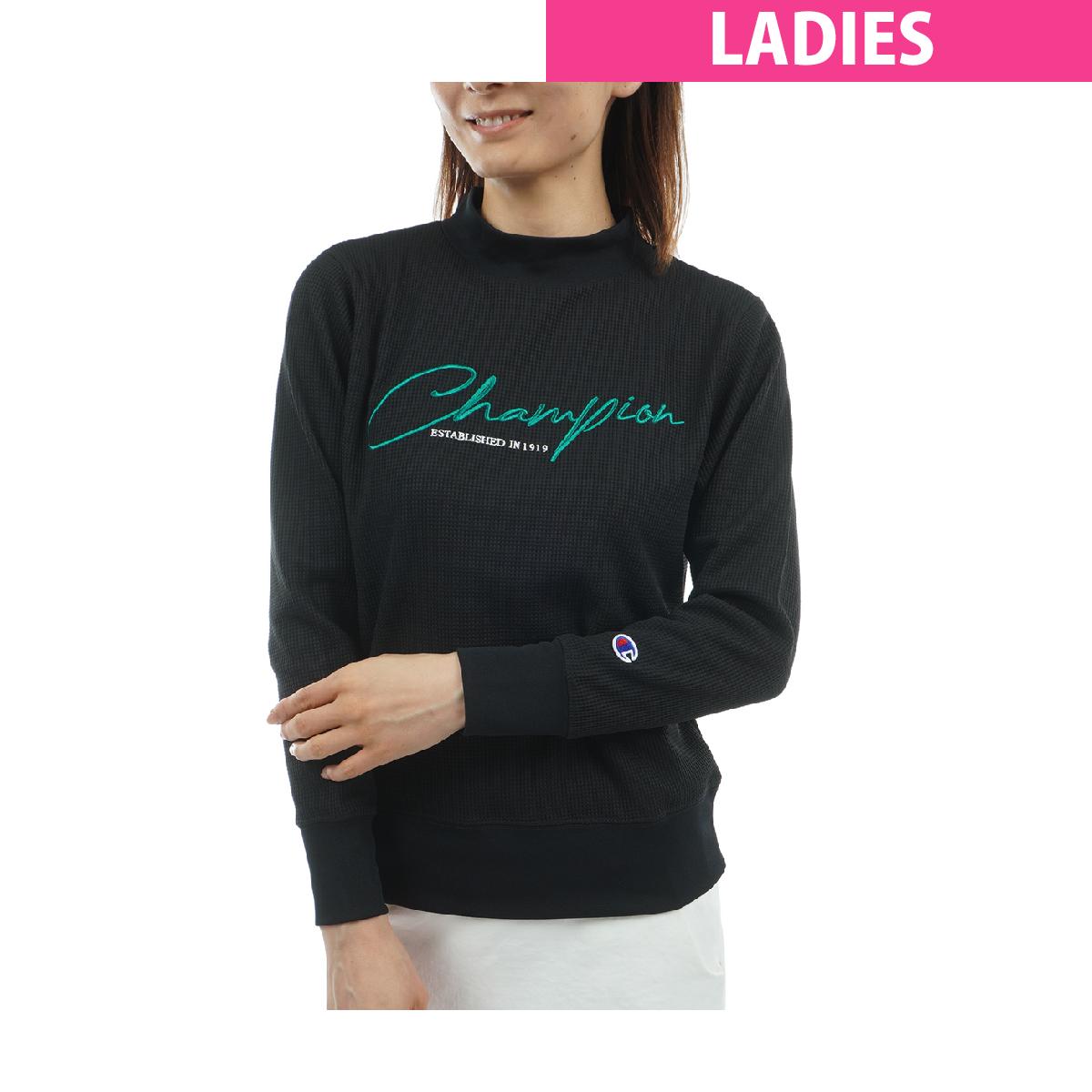 チャンピオンゴルフ　Champion GOLF　UVカット 速乾 保温 遮熱 ストレッチ ソフトサーモワッフル モックネック長袖シャツ　レディス
