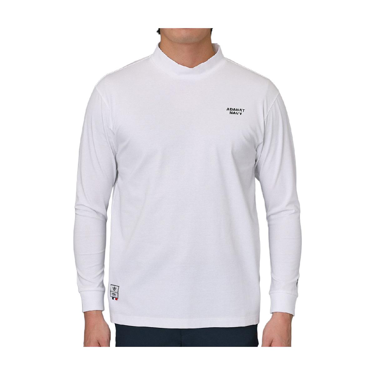 Shirts - アダバットネイビー　ADABAT NAVY　プラチナポンチ モックネック長袖Tシャツ
