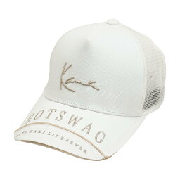 カールカナイゴルフ　KARL KANI GOLF　ダブルロゴ ゴールドパイピングメッシュキャップ