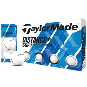 【あす楽対応】 テーラーメイド TaylorMade DISTANCE+ Distance+Soft ゴルフボール 1ダース ディスタンスプラス ソフト 人気 おすすめ ゴルフボール まとめ買い ついで買い ゴルフ ボール