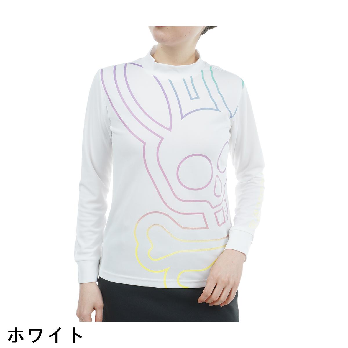 サイコバニー　PSYCHO BUNNY　グラデーションビッグバニー モックネック長袖Tシャツ　レディス