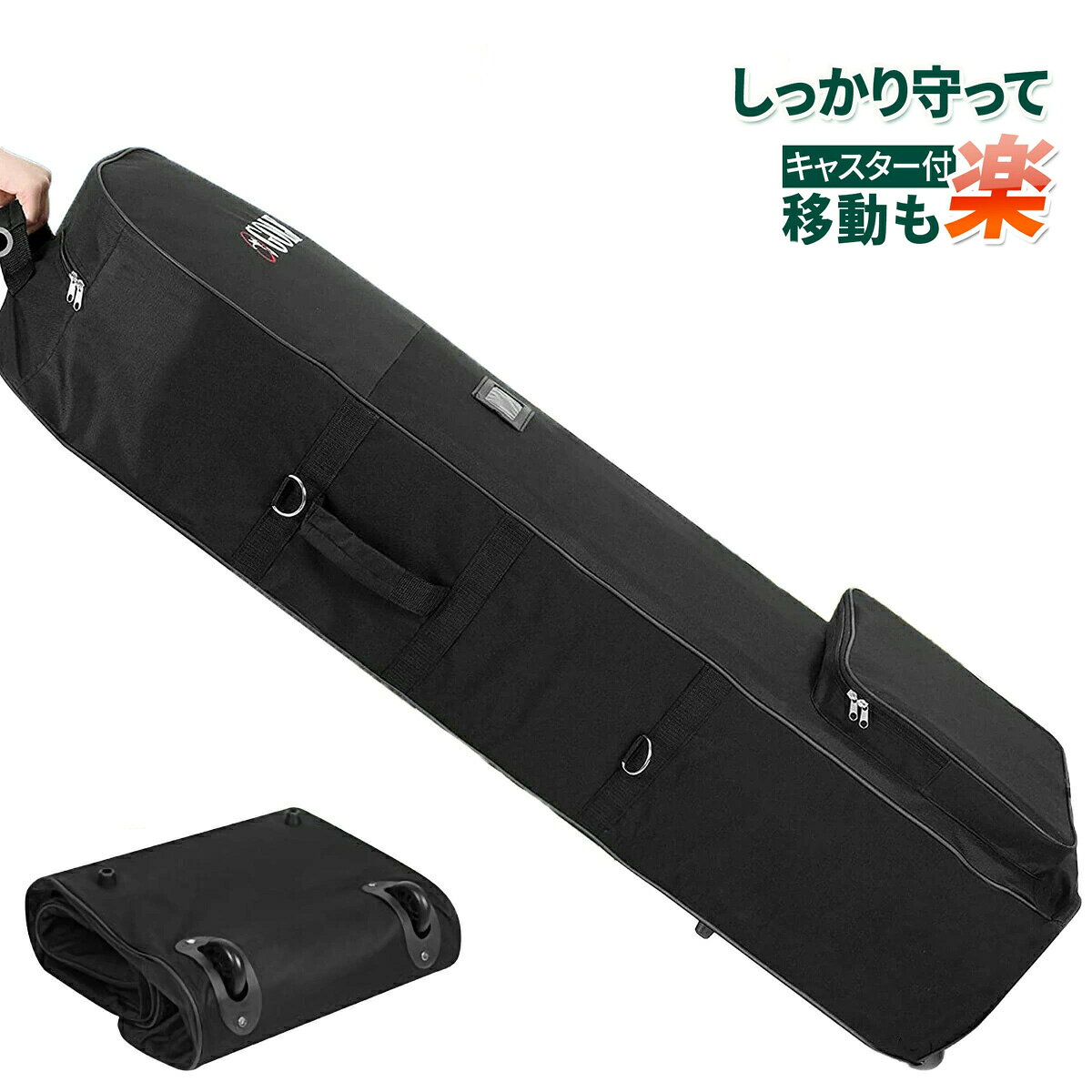 ゴルフバッグ カバー キャスター付き 飛行機 折り畳み ゴルフ ゴルフバッグネーム...