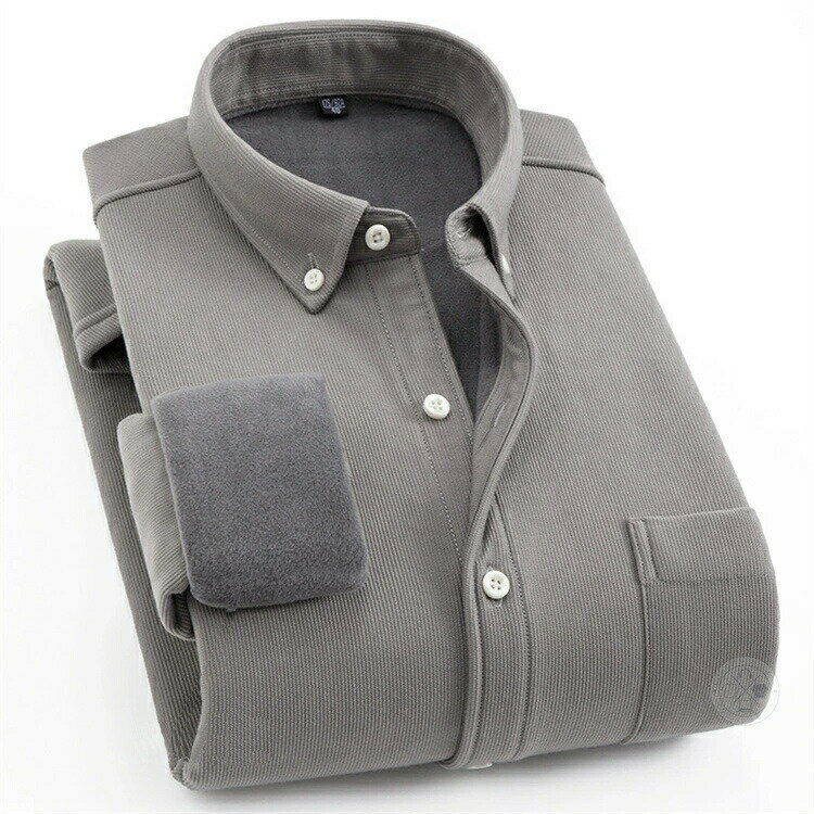 YLX TRADE楽天市場店のネルシャツ メンズ 厚手 無地 暖かい 裏起毛 長袖シャツ コーデュロイシャツ カジュアル ビジネス シャツジャケット トップス おしゃれ 冬服 冬物 20代 30代 40代 メンズフ 60代 50代｜アングル2
