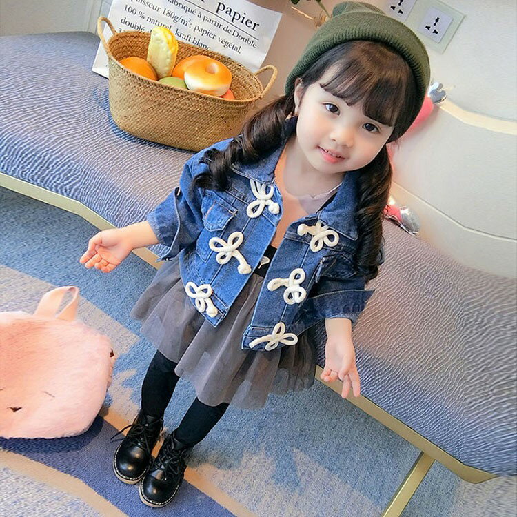 デニムジャケット 女の子 春 デニム キッズ デニムブルゾン 秋 ガールズ キッズジャンパー 軽アウター ベビー ジュニア 子供服 こども 長袖 80 90 1...