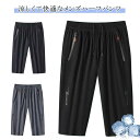 リラックスウェア 半ズボン 短パンツ 5分丈パンツ ストレートパンツ 大人男性 接触冷感 メンズ スポーツ 紳士服 夏 涼しい 運動着 大きいサイズ カジュア ...