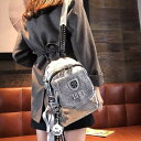 2色 リュック リュックサック ハイセンス 山登り 登山 煌びやか チャーム インパクト ストリート ラインストーン ロゴ 手持ち スマイル 派手 バッグ シル...