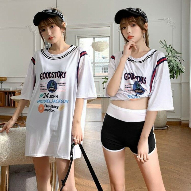 2色 タンキニ 水着 体型カバー Tシャツ 3点セット スポーツ スイムウェア フィットネス水着 短パン セパレート ビキニ ユニフォーム風 個性的 3点セ 上...