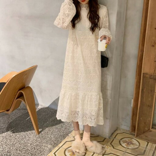 ミモレ丈ワンピース レースワンピース レディース ワンピース ドレス ロング ミモレ丈 総レース 長袖 春 秋 10代 20代 30代 40代 レトロ スタンドカラー ハイカラー スカ フレア フリル ミモレ丈ワンピース レースワンピース レディース ワンピース ドレス ロング ミモレ丈 総レース 長袖 春 秋 10代 20代 30代 40代 レトロ スタンドカラー ハイカラー スカ フレア フリル