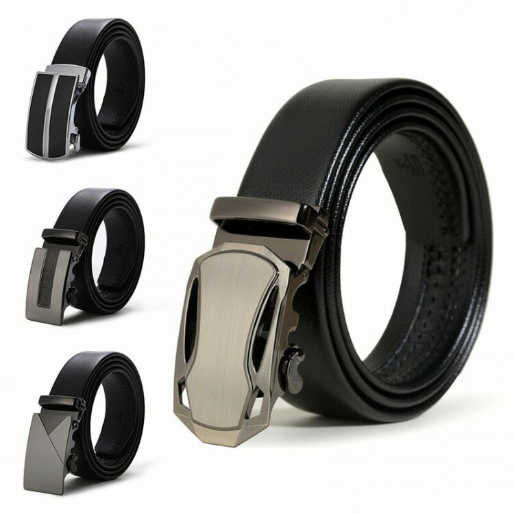 メンズ ベルト 本革 ビジネス オートロック レザー カジュアル 紳士 プレゼント ファッション スーツベ..