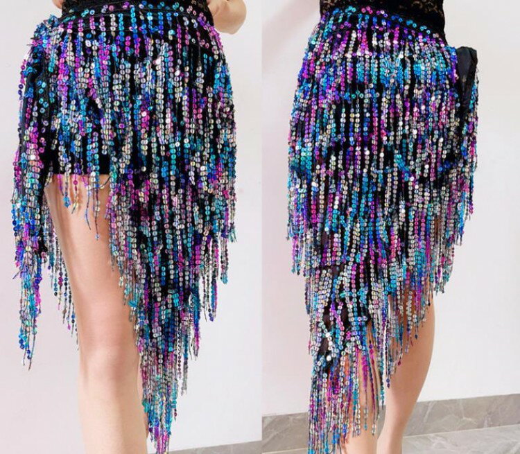 腰巻きベリーダンス衣装 スパンコール コスチューム レディース 演出 社交ダンス 練習 ダンス服 高級感