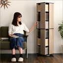 本棚 回転 スリム 漫画 CDラック 大容量 6段 コミックラック 本収納 タワー CD収納 ブックラック 書棚 多目的ラック 収納棚 丸窓タイプ DVDラック...