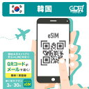 【韓国 eSIM 使い切り 】3GB〜30GB使い切り|利用量に合わせた最適なプラン|R-messe(楽天メッセージチャット)にて納品|有効期限:ご購入から90...