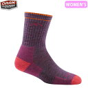 ダーンタフ レディース 1903 ハイカー マイクロクルー ミッドウェイト クッション プラムヘザー 靴下 ソックス DARN TOUGH DTV DAR194...