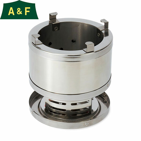 A&F サバイバルストーブ高性能レーシングカーのスーパーチャージャーの機構と同様に、本体の底にある小型モーターにより多量の空気を送り込み、燃料を完全燃焼させ抜群の火力を作ります。燃料は紙、炭、木片、生木など燃えるものならなんでもOKですからいざという時にも重宝します。本体はオールステンレスで作られており、錆びにくくいつまでも美しく使用できます。 付属品：布ケース、単二電池一本[原産国] JAPAN [容量] - [重量] 800g [商品サイズ] H9.2×φ12.6cm（収納時） [素材表記] ステンレス ※写真の色と実際の商品の色は多少異なる場合がございます。 ※商品画像はメーカー提供のサンプル画像です。 製品仕様・デザインは改良のため予告なく変更される場合がありますのでご了承ください。 正規品 未使用新品 当店のブランド商品は全て本物です。安心してショッピングをお楽しみください。