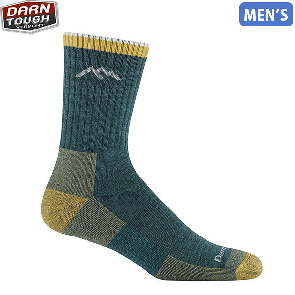 ダーンタフ DarnTough 靴下 メンズ Ms ハイカー マイクロクルー ミッドウェイト クッション スプルース 1466-Spruce DAR19441466133