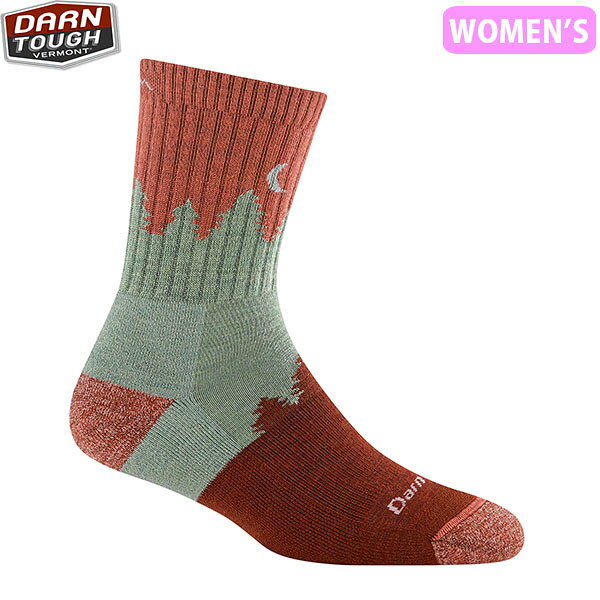 ダーンタフ DarnTough 靴下 レディース Ws ツリーライン マイクロクルー ミッドウェイト クッション キャニオン 1971-Canyon DAR19441971124