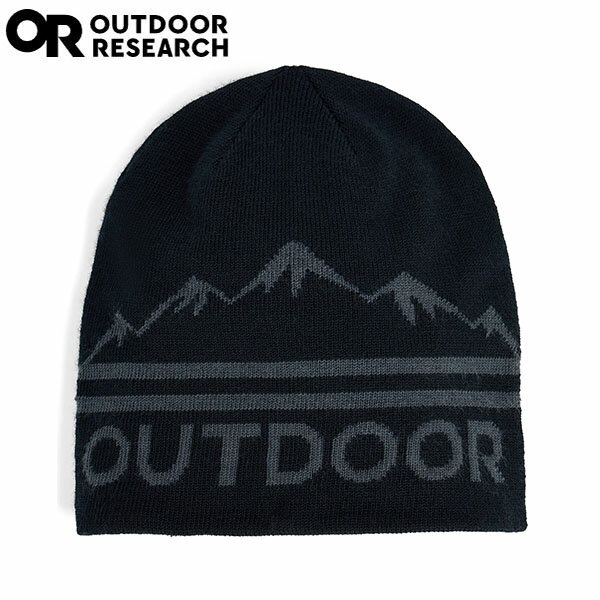 アウトドアリサーチ OUTDOOR RESEARCH ニット帽 ニットキャップ OR ロゴ ニット ビーニー ブラック/ストーム メンズ レディース OR19846383009(4)