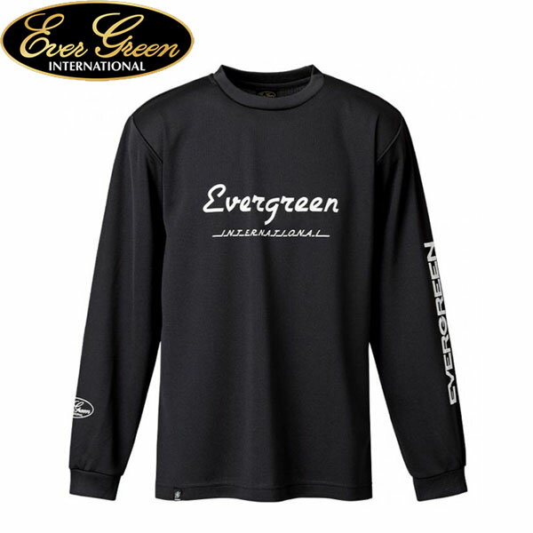 エバーグリーン EVERGREEN ドライロングTシャツ Fタイプ ブラック 長袖Tシャツ メンズ AZREVG312