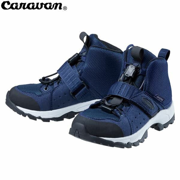 CARAVAN キャラバン トレッキングシューズ 登山靴 Caravan JR 670ネイビー キッズ 子供靴 0010