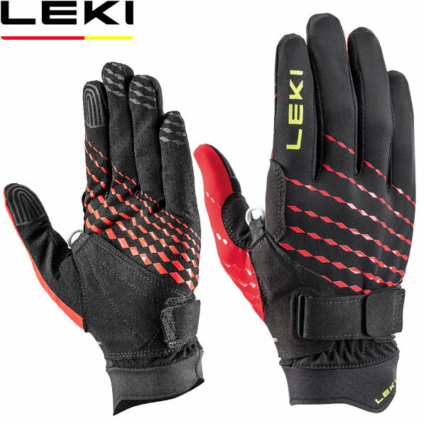 レキ LEKI ポールアクセサリー グローブ 手袋 ウルトラトレイル ブリーズシャーク 897ブラック/レッド ..