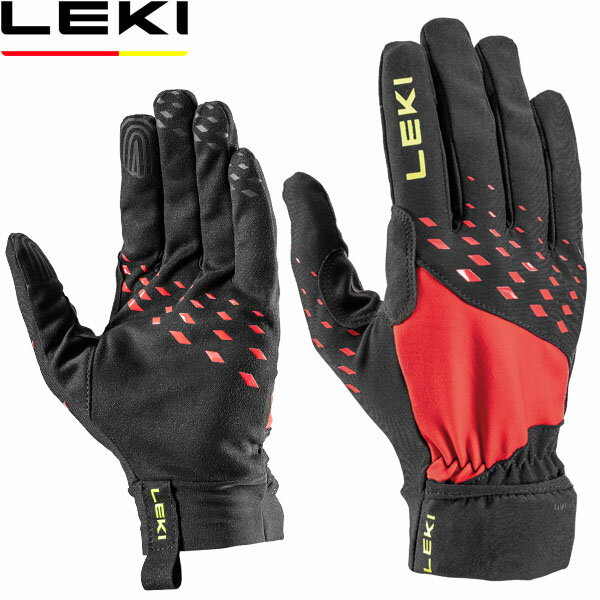 レキ LEKI ポールアクセサリー グローブ 手袋 ウルトラトレイル ストーム 897ブラック/レッド タッチパ..
