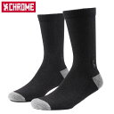クローム CHROME 靴下 メリノウール MERINO CREW SOCKS メリノクルーソックス BLACK メンズ レディース 吸湿 消臭 AC236BK CRMAC236BK(4)