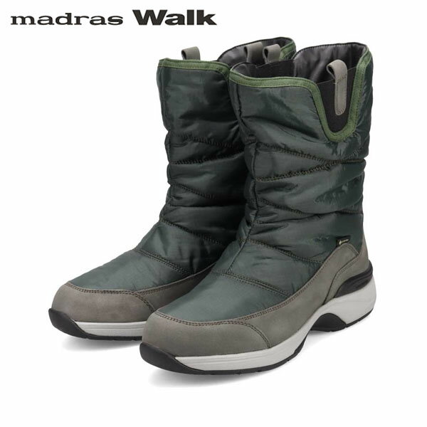 マドラスウォーク スノーブーツ レディース マドラスウォーク madras Walk レディース ゴアテックス ナイロンブーツ スノーブーツ MWL1016 KHAKI 防水透湿 防滑 防寒 MADMWL1016KHA