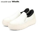 マドラスウォーク madras Walk レディース ゴアテックス スリッポン 厚底 レザー MWL1024 IVORY 防水透湿 MADMWL1024IVO