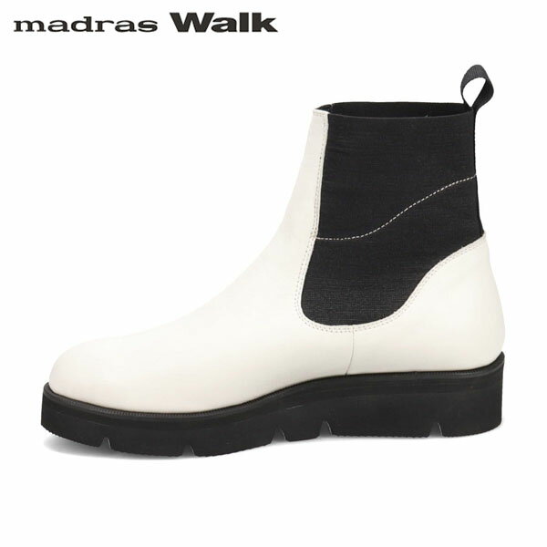 マドラスウォーク ブーツ レディース マドラスウォーク madras Walk レディース ゴアテックス サイドゴアブーツ レザー MWL1110 WHITE 防水透湿 MADMWL1110WHT