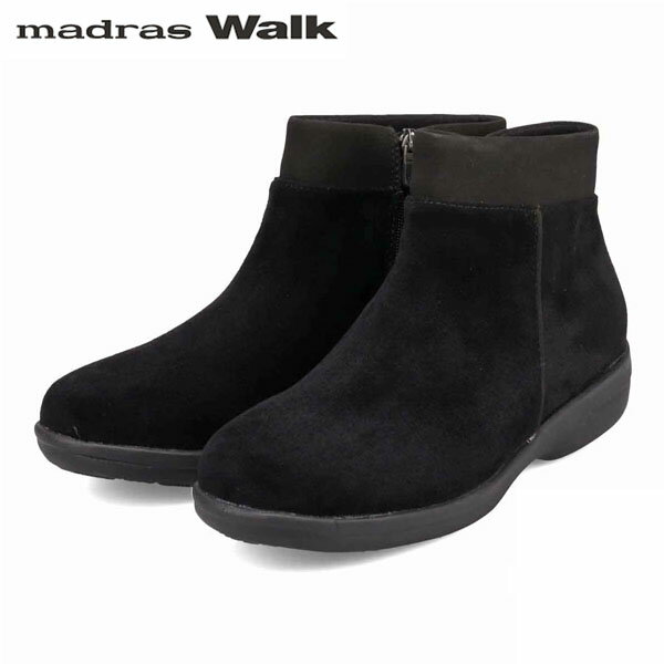 マドラスウォーク madras Walk レディース ゴアテックス ショートブーツ MWL2214 BLACK-SILKY 防水透湿 防滑 4E MADMWL2214BLAS